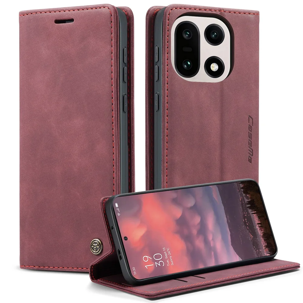 CaseMe OnePlus 15 Slankt lommeboketui, Rød