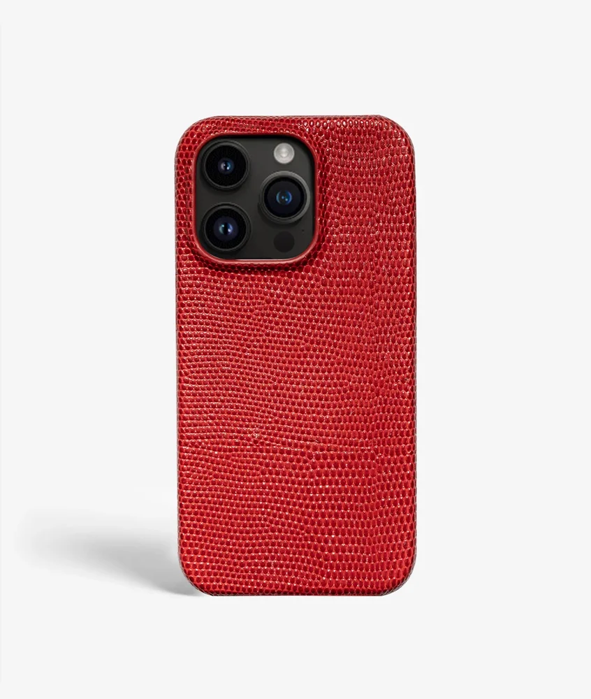 The Case Factory iPhone 14 Pro Deksel Lizard Rød