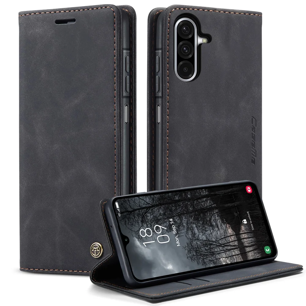 CaseMe Samsung Galaxy A18 Slankt lommeboketui, Svart CaseMe Samsung Galaxy A18 Slankt lommeboketui, Svart
