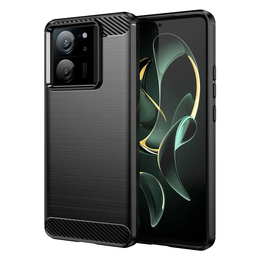 tectTech Xiaomi 13T Pro TPU-deksel Brushed, Svart tectTech Xiaomi 13T Pro TPU-deksel Brushed, Svart