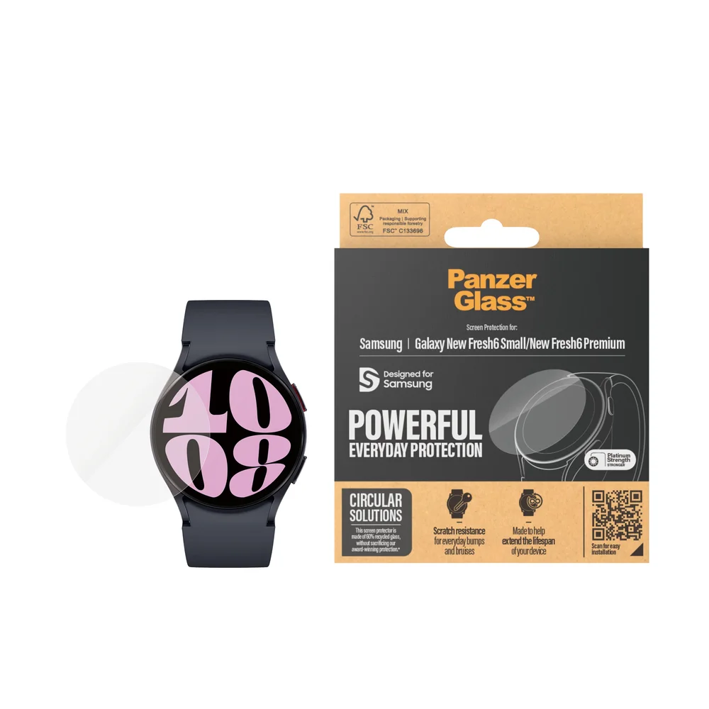 PanzerGlass Samsung Galaxy Watch 4 40mm Skjermbeskytter i ripebestandig herdet glass – Ultra Wide Fit PanzerGlass Samsung Galaxy Watch 4 40mm Skjermbeskytter i ripebestandig herdet glass – Ultra Wide Fit