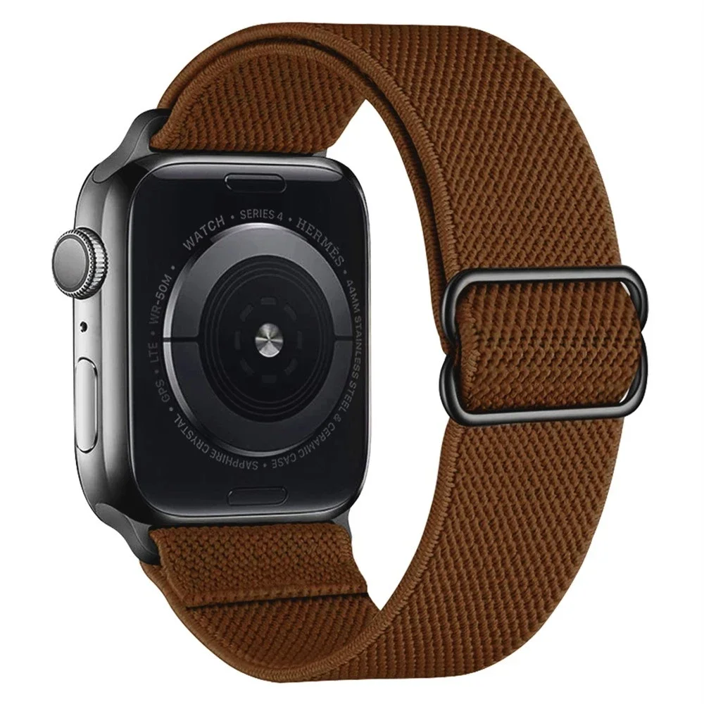 Apple Watch Series 7 41mm Elastisk reim, Mørkbrun Apple Watch Series 7 41mm Elastisk reim, Mørkbrun