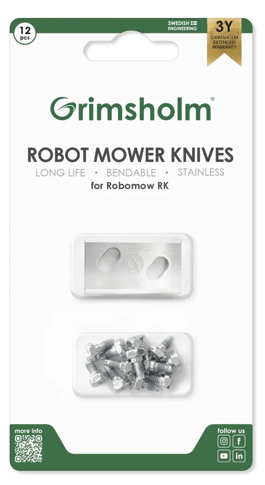 Grimsholm 12-pack robotgressklipperkniver for Robomow RK1000 Pro Grimsholm 12-pack robotgressklipperkniver for Robomow RK1000 Pro
