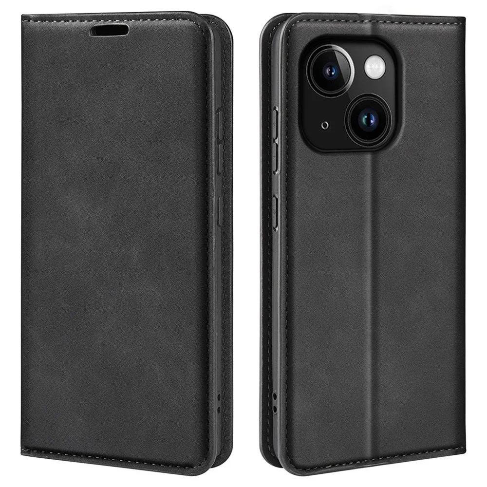 iPhone 15 Slankt etui med kortlomme, Svart