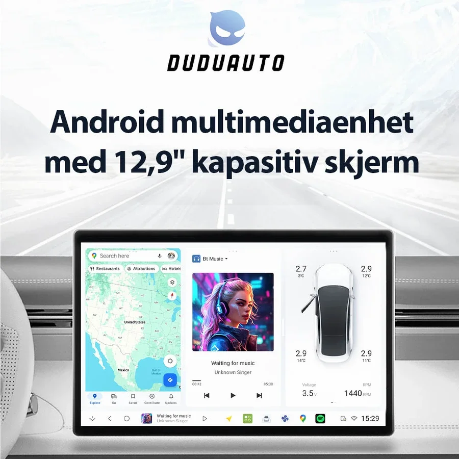 DUDU 7 Android multimediaenhet – 12,9" v:9134240 DUDU 7 Android multimediaenhet – 12,9" v:9134240
