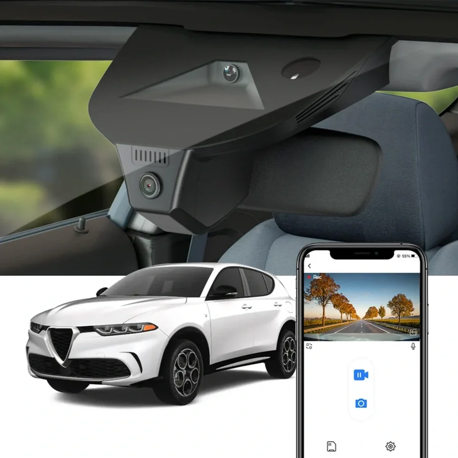 FITCAMX Integrert 4K Dashcam (foran+bak) v:230566