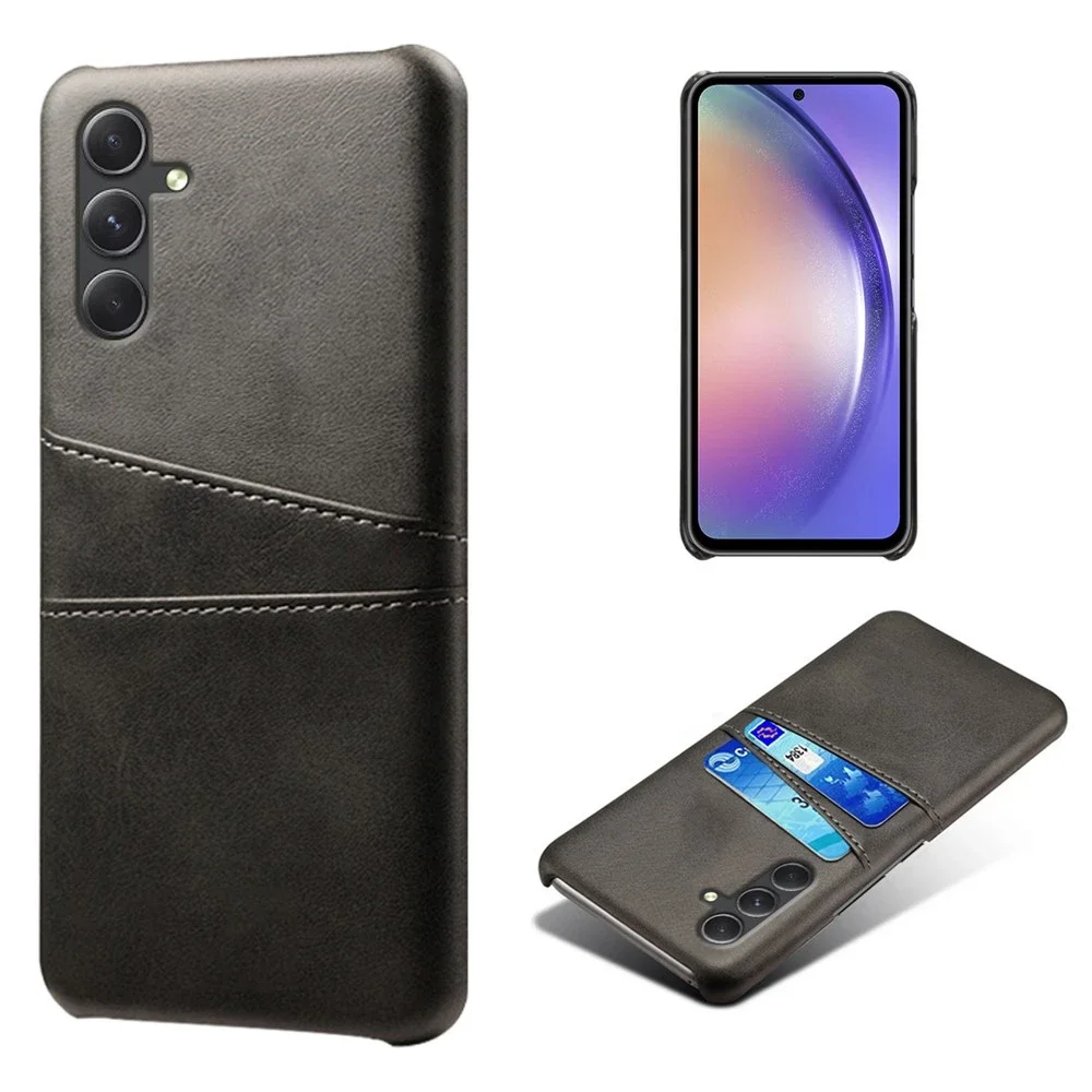 tectTech Samsung Galaxy A55 Stilig deksel med 2 kortlommer, Svart