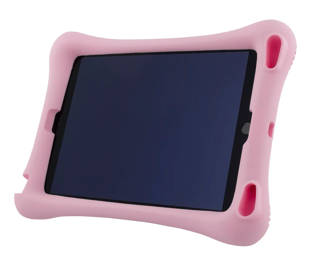 Deltaco Apple iPad Pro 9.7 1st Gen (2016) Mykt silikondeksel for barn med stativfunksjon, Rosa