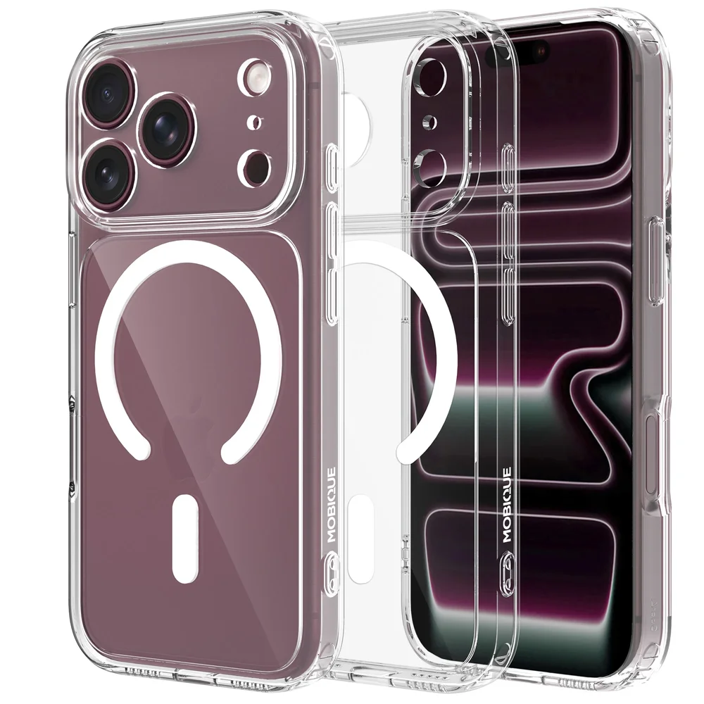 Mobique iPhone 18 Pro Max MagSafe Hybrid-deksel, Gjennomsiktig Mobique iPhone 18 Pro Max MagSafe Hybrid-deksel, Gjennomsiktig