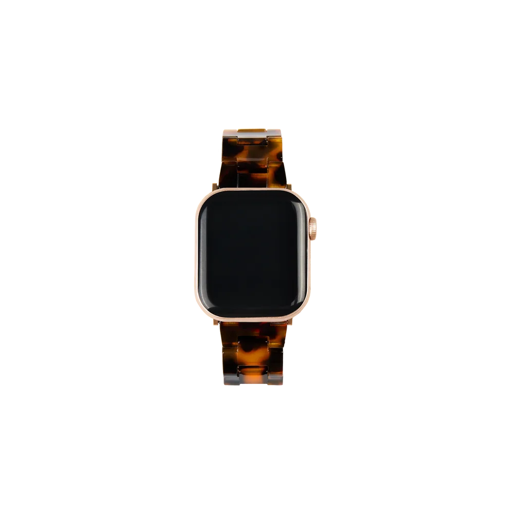 iDeal Of Sweden Apple Watch Series 10 42mm Luksuriøst resinarmbånd, Tortoise