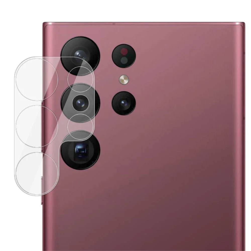 Imak Samsung Galaxy S23 Ultra Kameralinsebeskyttelse i glass, Gjennomsiktig
