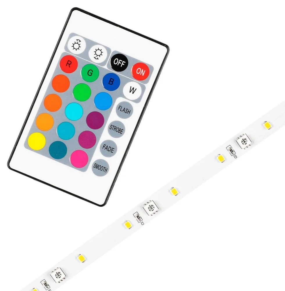 Cotech Utbyggbar RGBW LED-list med fjernkontroll 6m Cotech Utbyggbar RGBW LED-list med fjernkontroll 6m