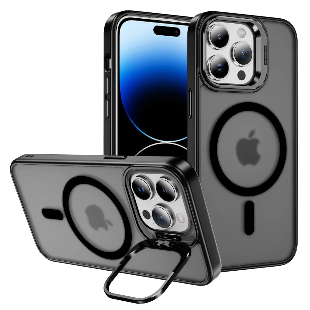iPhone 14 Pro Hybriddeksel MagSafe med kickstand, Svart iPhone 14 Pro Hybriddeksel MagSafe med kickstand, Svart