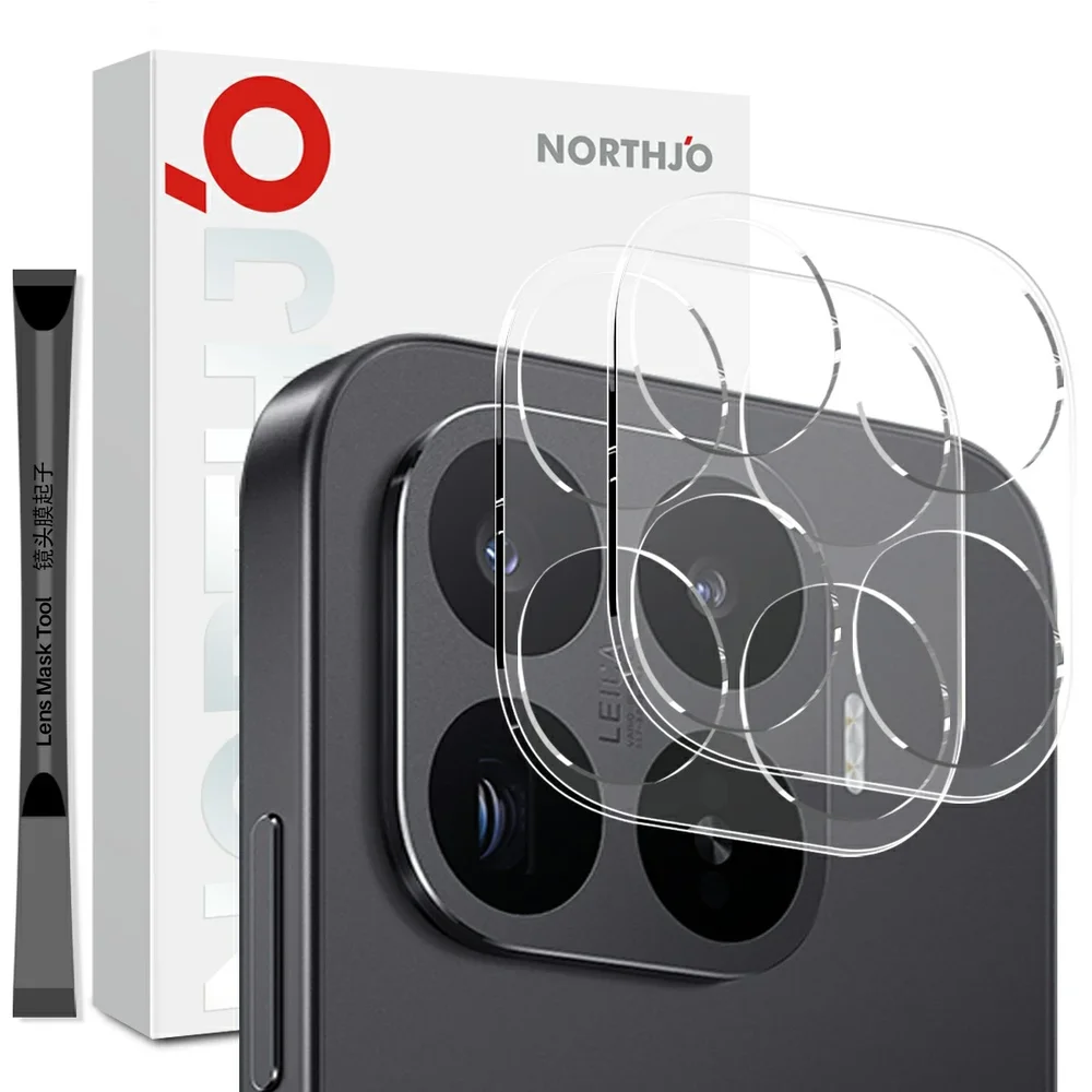 NORTHJO Xiaomi 17T Pro 2-pakning kameralinsebeskytter i herdet glass