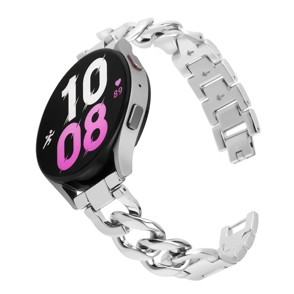 OnePlus Watch Lite Luksuriøst kjedearmbånd i metall, Sølv OnePlus Watch Lite Luksuriøst kjedearmbånd i metall, Sølv