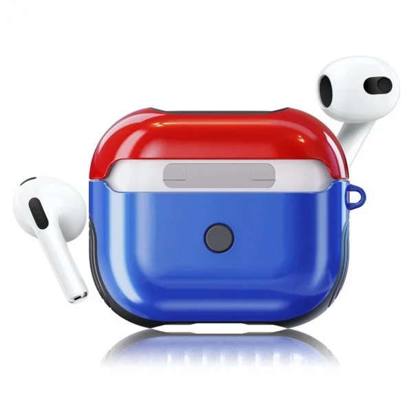 AirPods 3 Deksel Gummiert Blå Rød v:3561861