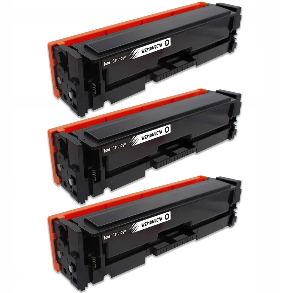 3-pack Toner HP Color LaserJet Pro MFP M283fdn – erstatter HP 207A / W2210A, Svart, 1350 sider 3-pack Toner HP Color LaserJet Pro MFP M283fdn – erstatter HP 207A / W2210A, Svart, 1350 sider
