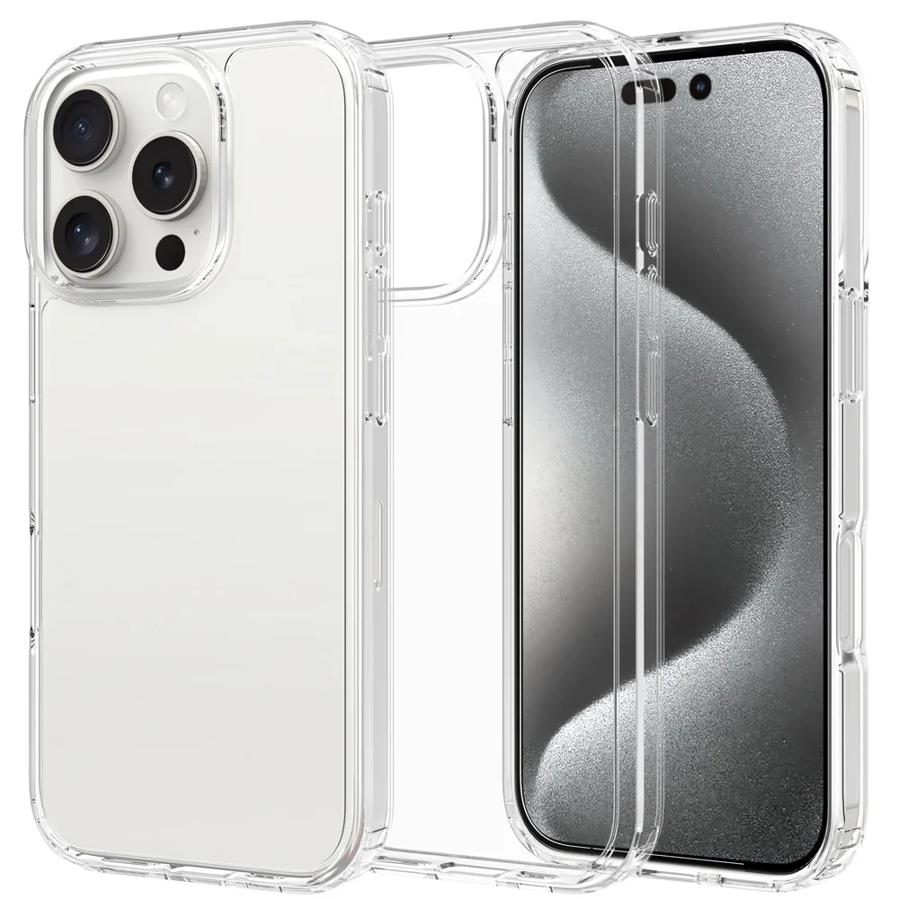Mobique iPhone 16 Pro Max Crystal Hybrid-deksel, Gjennomsiktig