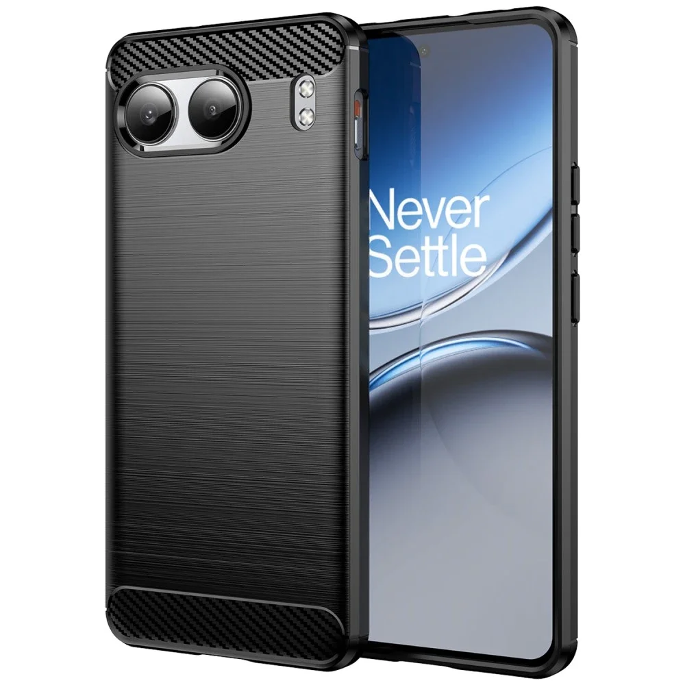 tectTech OnePlus Nord 4 TPU-deksel Brushed, Svart tectTech OnePlus Nord 4 TPU-deksel Brushed, Svart