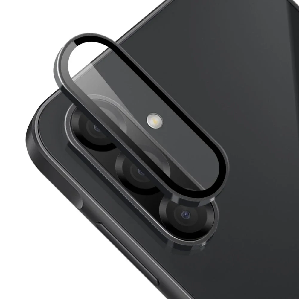 Hat Prince Samsung Galaxy A26 Linsebeskytter i glass og aluminium, Svart