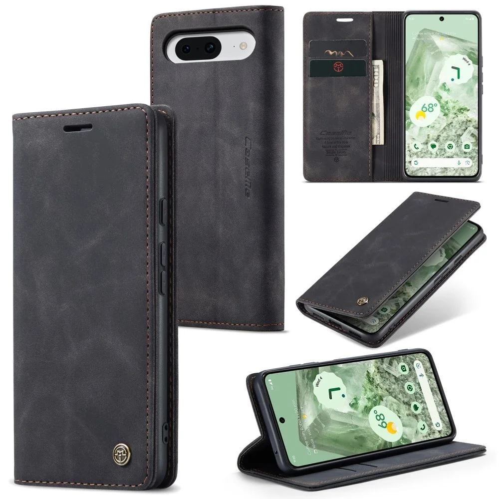 CaseMe Google Pixel 8a Slankt lommeboketui, Svart CaseMe Google Pixel 8a Slankt lommeboketui, Svart