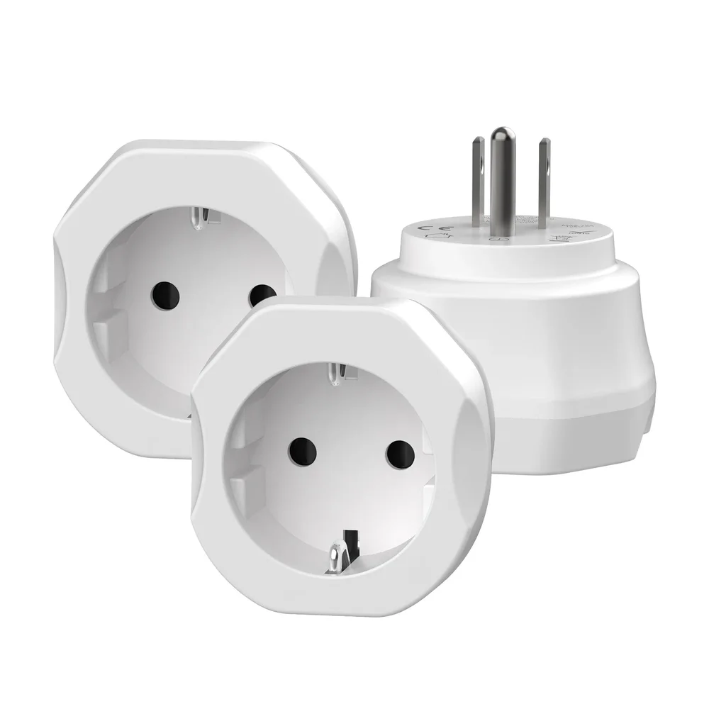 2-pack Reiseadapter Europa til USA