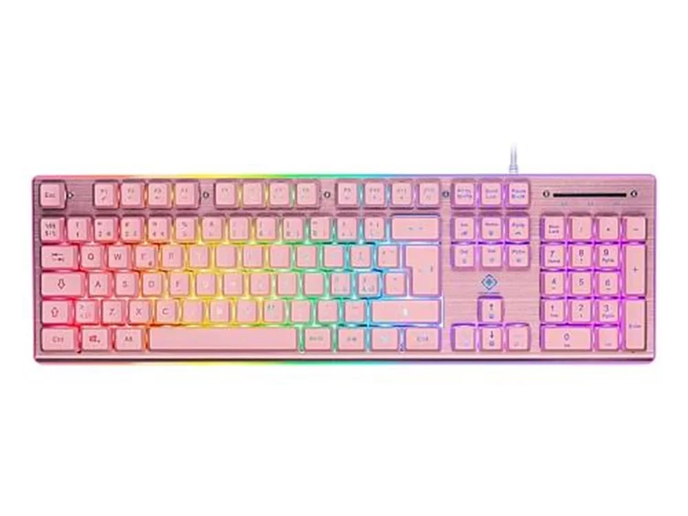 Deltaco Gaming PK75 membrantastatur med RGB, Rosa