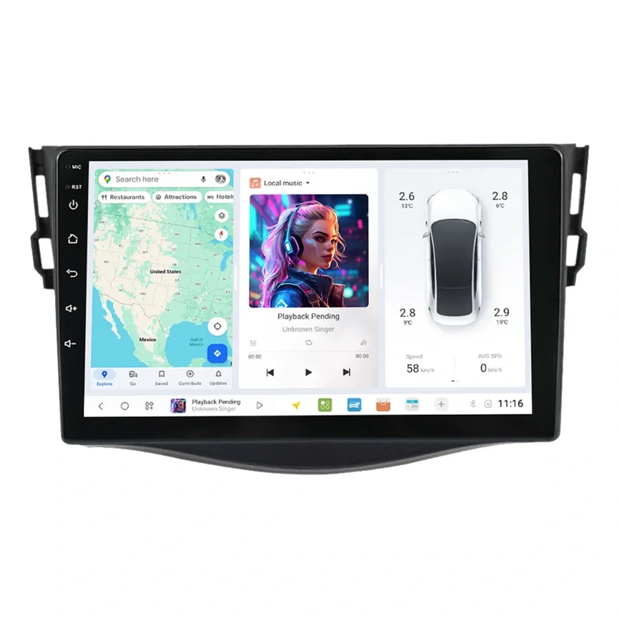 DUDU multimediaspiller med 9,5" skjerm v:4583983