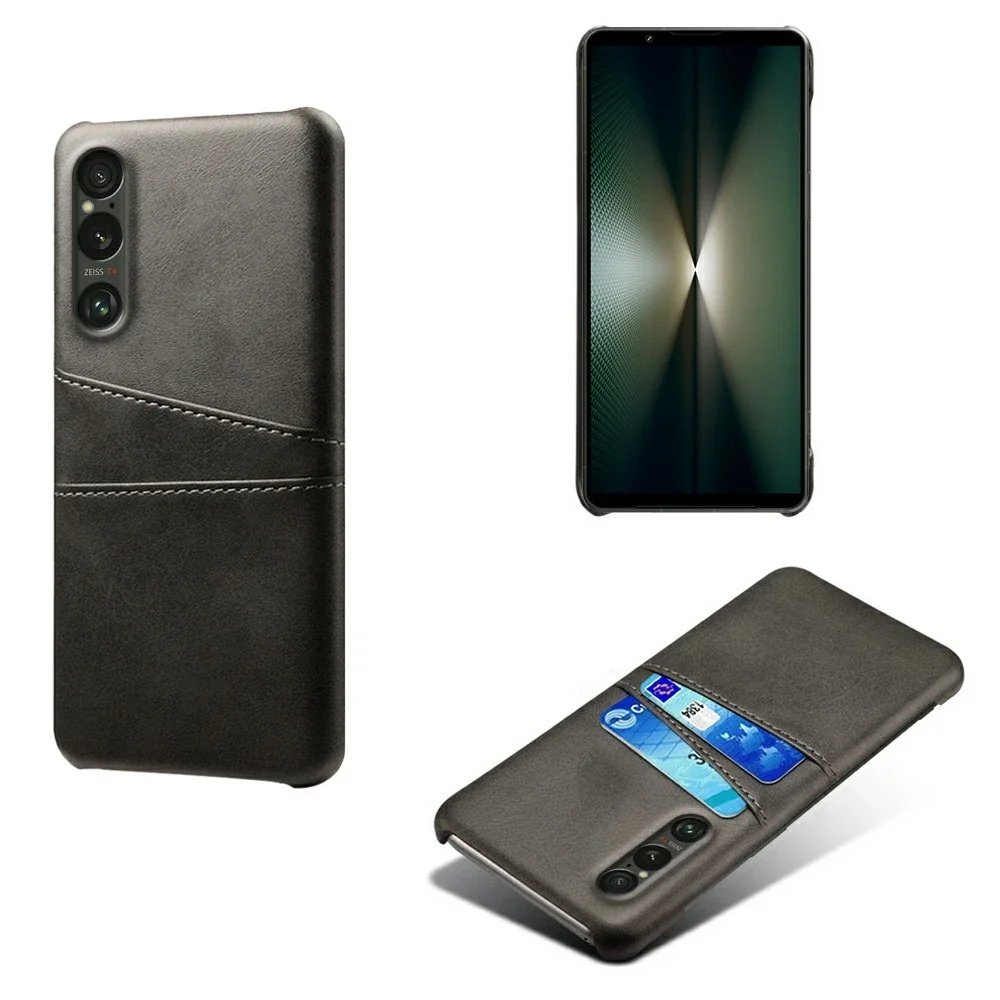 tectTech Sony Xperia 1 VIII Stilig deksel med 2 kortlommer, Svart