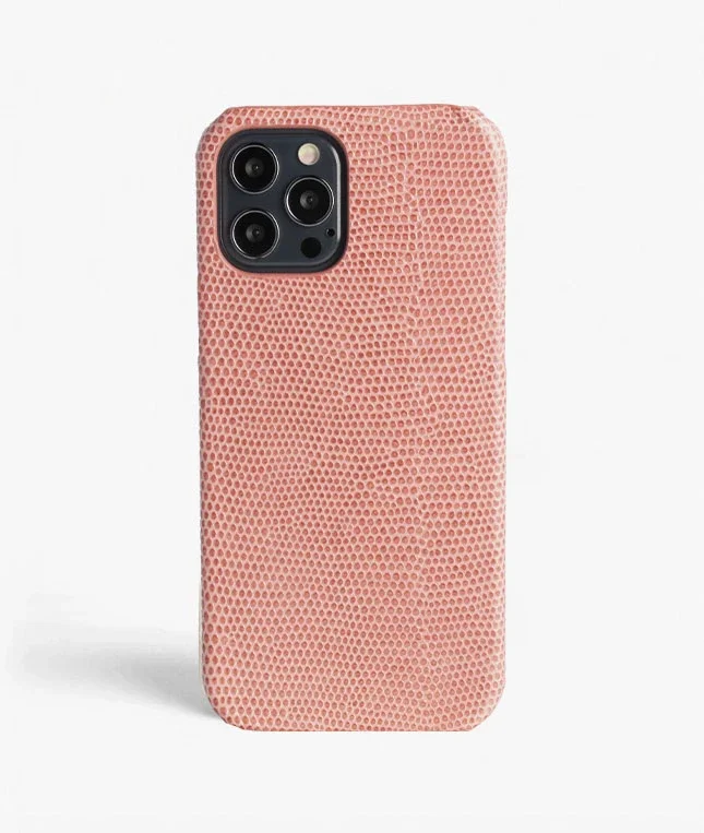 The Case Factory iPhone 12/iPhone 12 Pro Deksel Lizard Rosa Antico