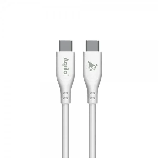 Aqiila Kabel Cablebird CS11 USB-C/USB-C 60W 1m Hvit v:1473735 Aqiila Kabel Cablebird CS11 USB-C/USB-C 60W 1m Hvit v:1473735