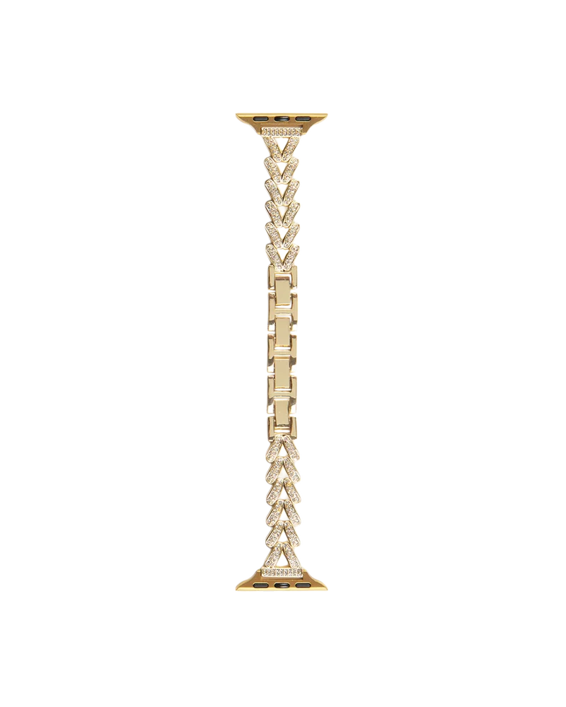 iDeal Of Sweden Apple Watch Series 11 42mm Flettet metallarmbånd, Gold Sparkle