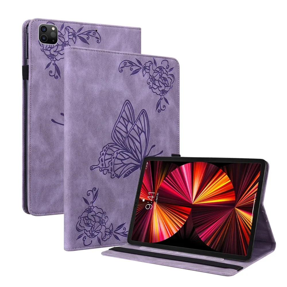 Apple iPad Air 10.9 5th Gen (2022) Fint etui med sommerfugler, Lilla Apple iPad Air 10.9 5th Gen (2022) Fint etui med sommerfugler, Lilla