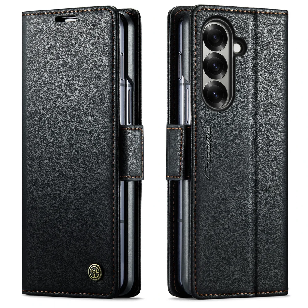 CaseMe Samsung Galaxy Z Fold 7 Slankt RFID-lommeboketui, Svart CaseMe Samsung Galaxy Z Fold 7 Slankt RFID-lommeboketui, Svart