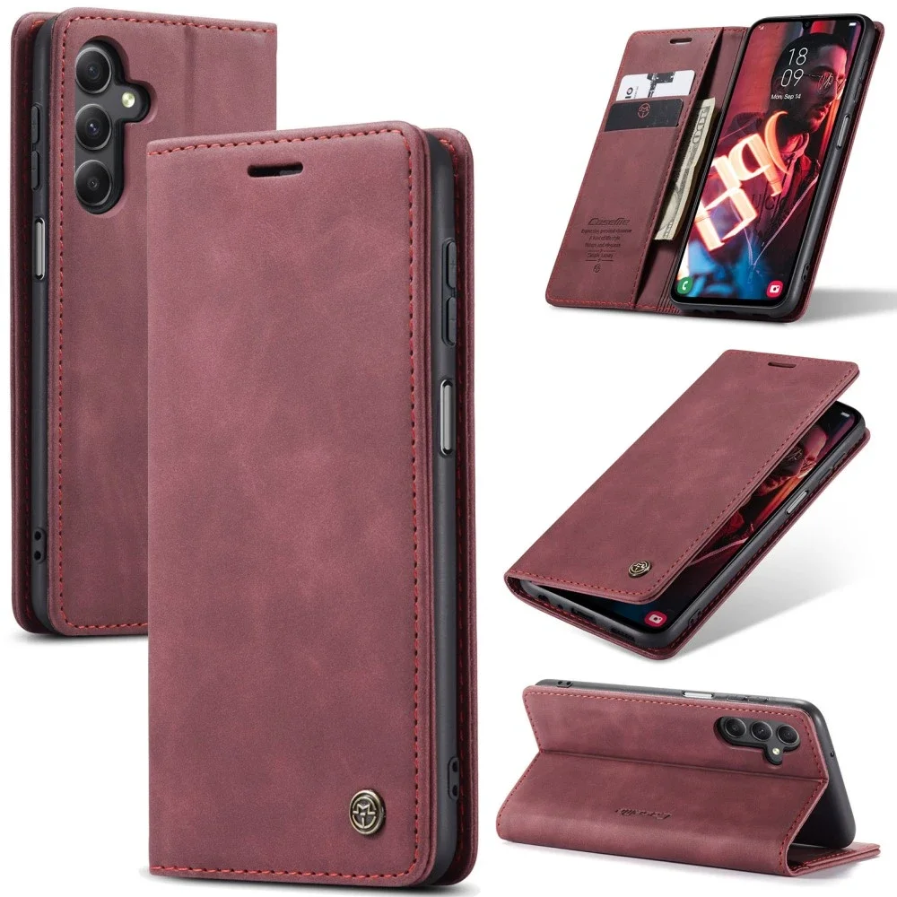 CaseMe Samsung Galaxy A16 Slankt lommeboketui, Rød CaseMe Samsung Galaxy A16 Slankt lommeboketui, Rød