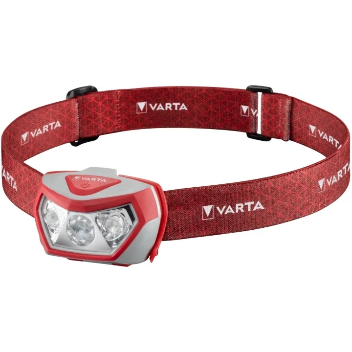 Varta Hodelykt Outdoor Sports H20 Pro, Rød