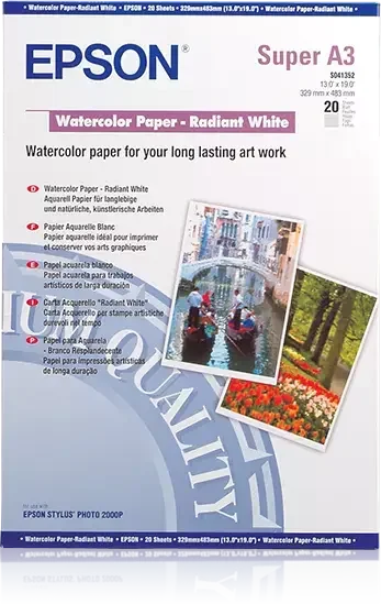 Epson WaterColor Paper Radiant White A3+ v:9373361