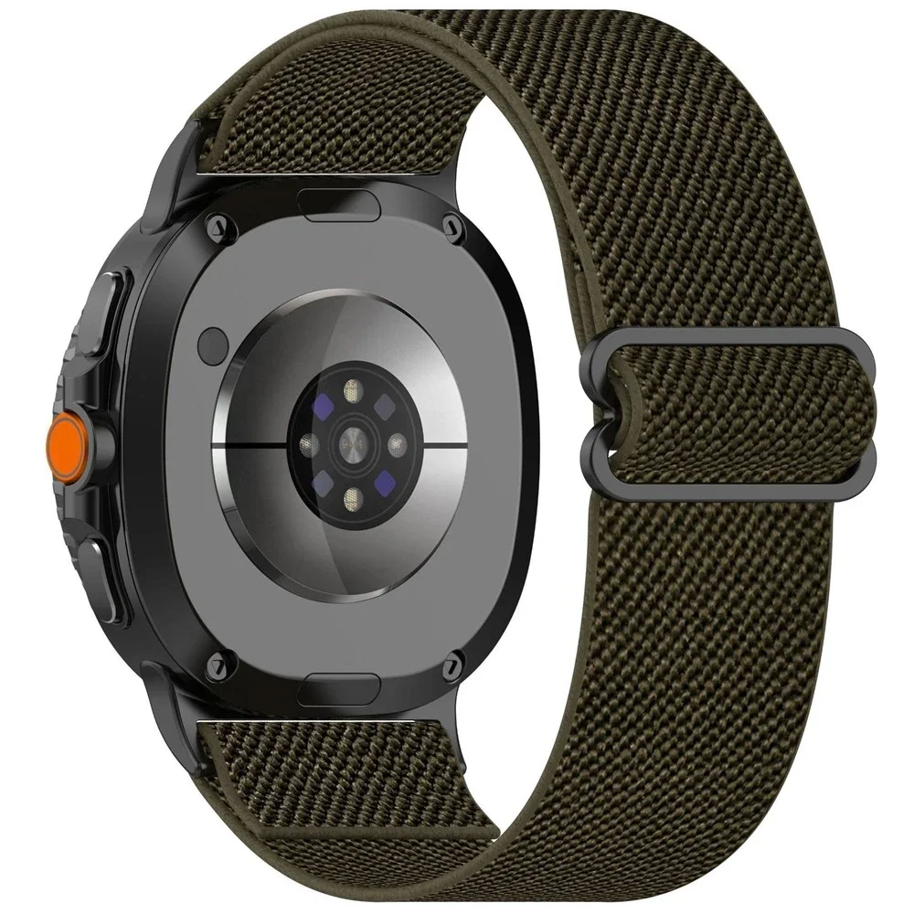 Samsung Galaxy Watch 9 44mm Elastisk reim, Mørk grønn