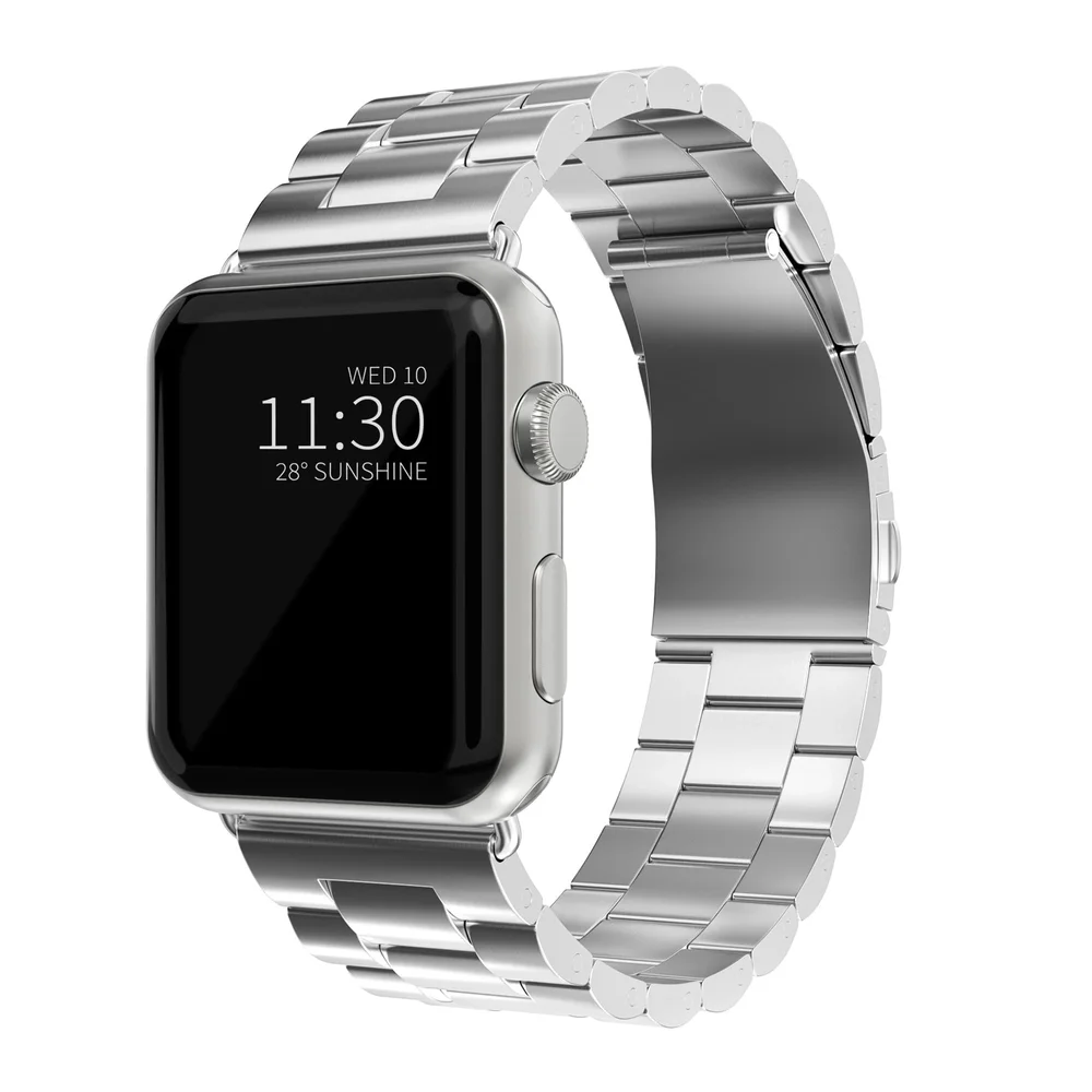 Apple Watch Series 1-3 38mm Elegant lenkereim i metall, Sølv Apple Watch Series 1-3 38mm Elegant lenkereim i metall, Sølv