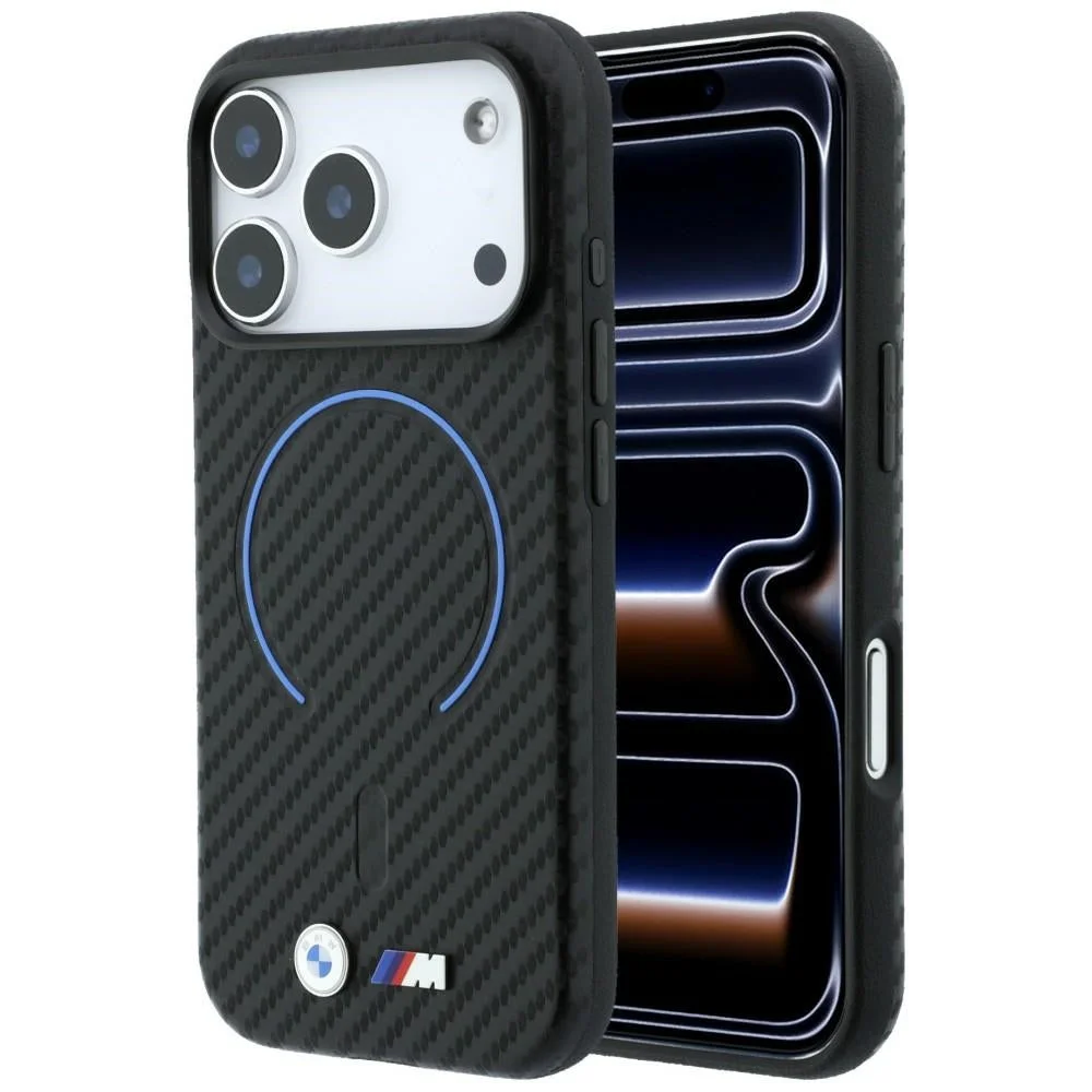 BMW iPhone 17 Pro/iPhone 18 Pro Deksel M Carbon Printed Ring Svart v:1003420