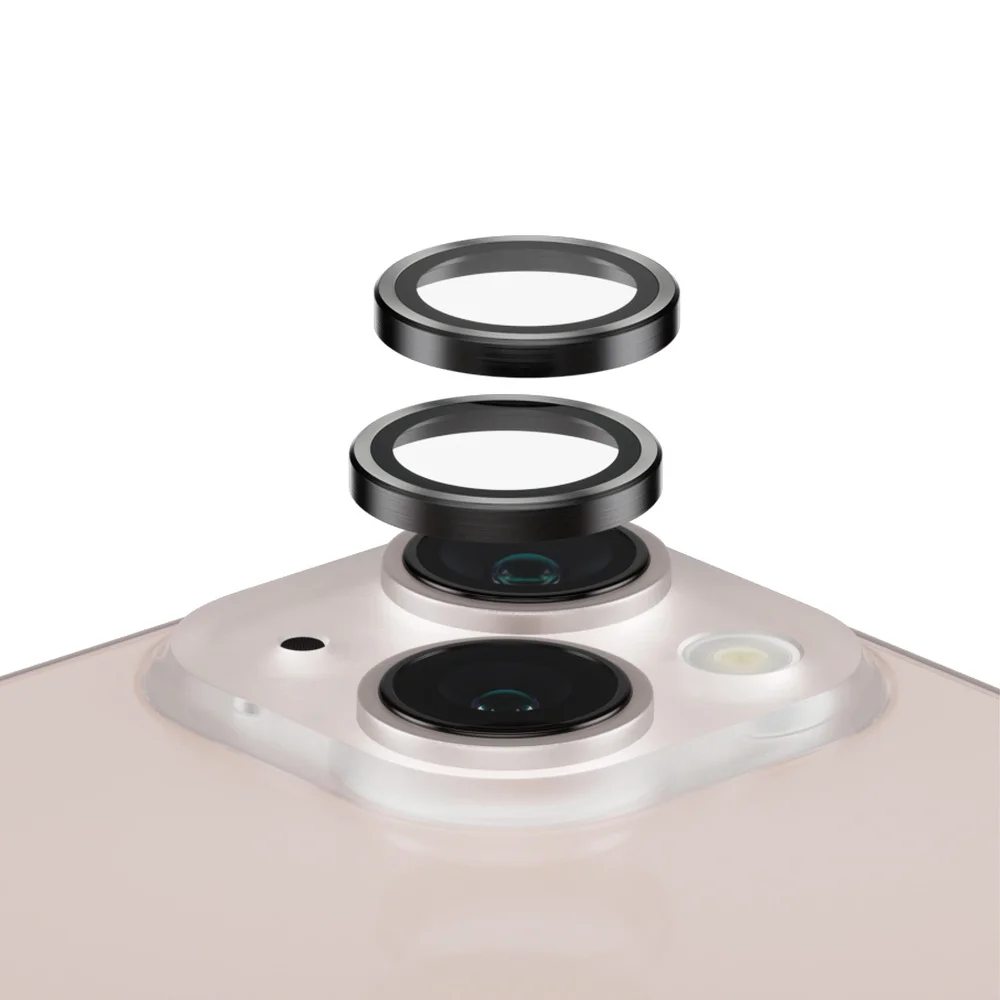 PanzerGlass iPhone 13 Hoops linsebeskyttelse med aluminiumsramme, Svart PanzerGlass iPhone 13 Hoops linsebeskyttelse med aluminiumsramme, Svart