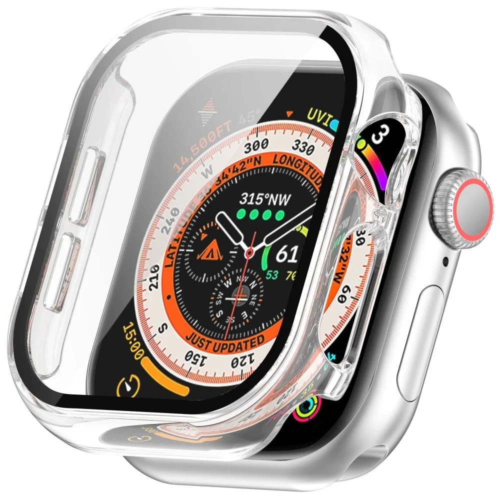 Apple Watch Series 10 42mm Heldekkende deksel med skjermbeskytter, Gjennomsiktig Apple Watch Series 10 42mm Heldekkende deksel med skjermbeskytter, Gjennomsiktig
