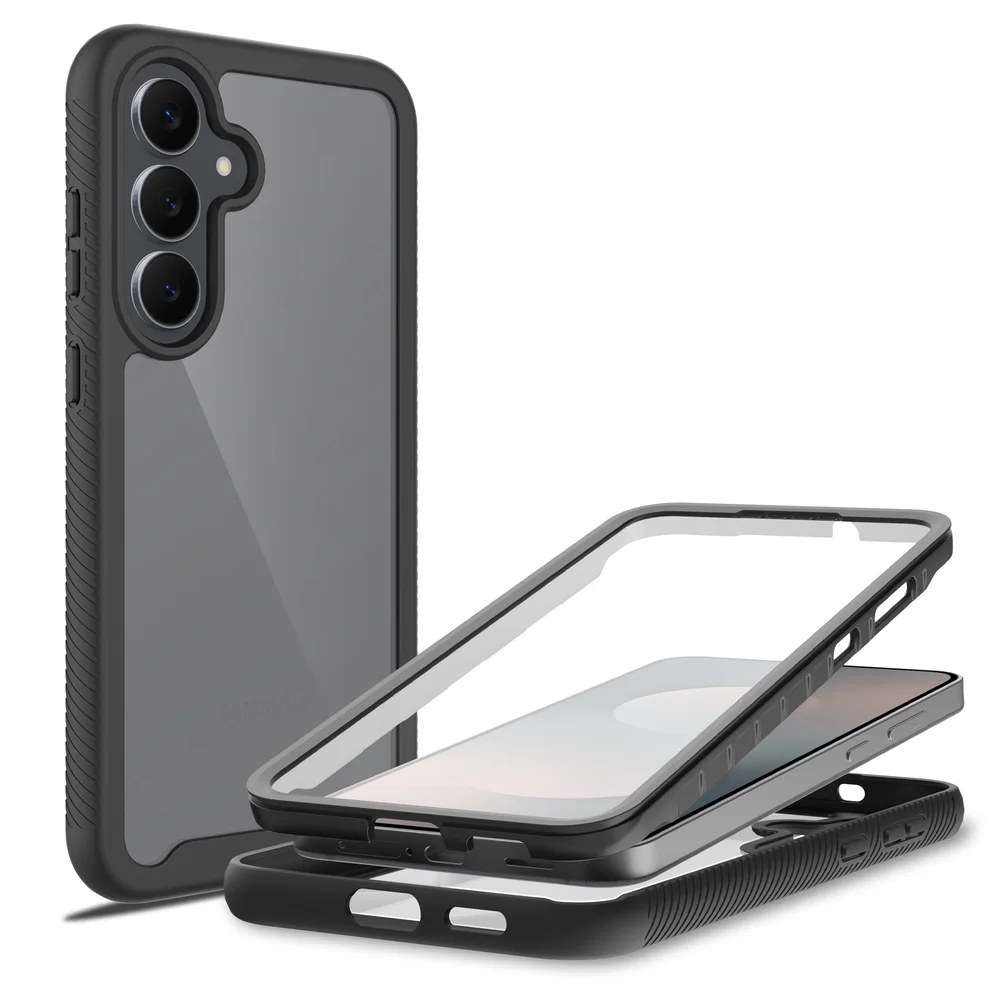 Mobique Samsung Galaxy S26 FE Deksel Full Protection, Svart/gjennomsiktig