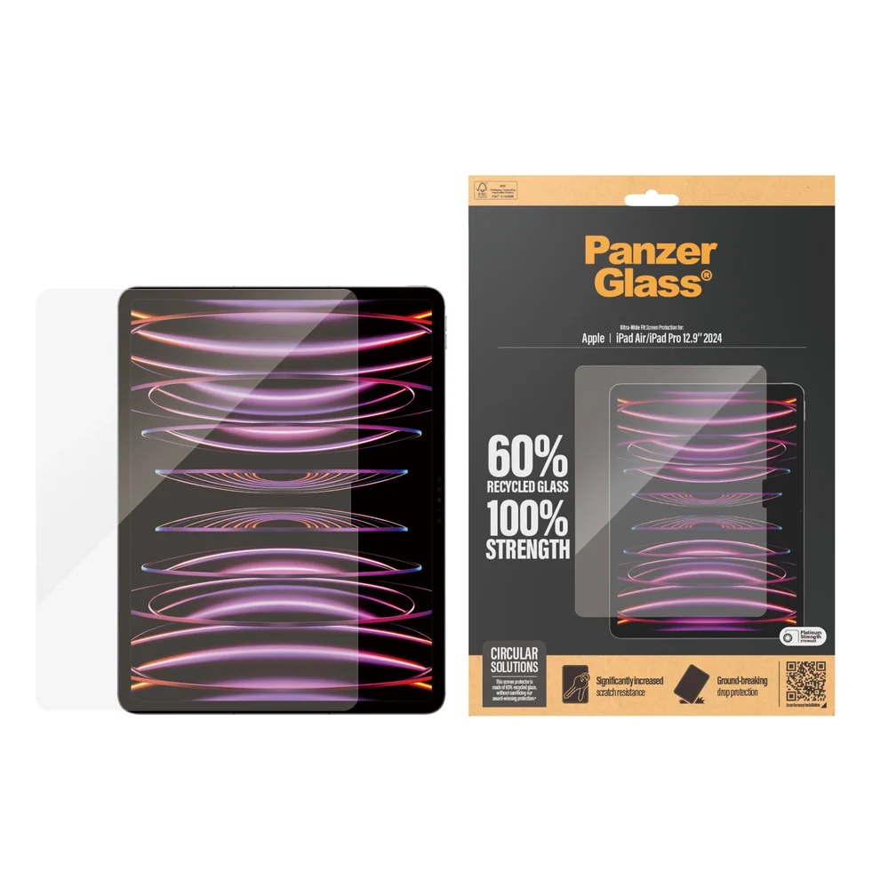 PanzerGlass Apple iPad Air 13 (2024) Skærmbeskytter i ridsefast hærdet glas - Ultra Wide Fit