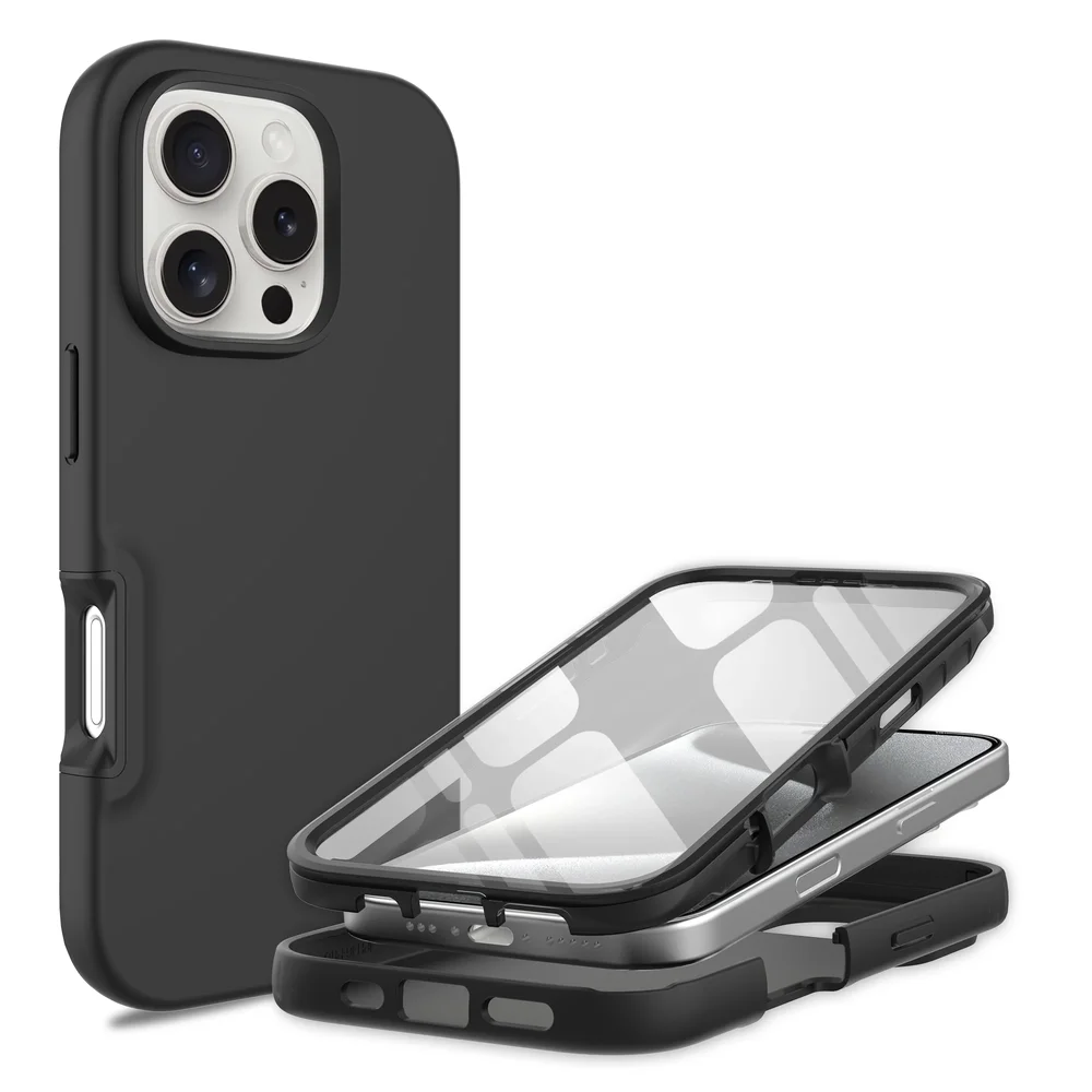 Mobique iPhone 16 Pro Deksel Full Protection, Svart