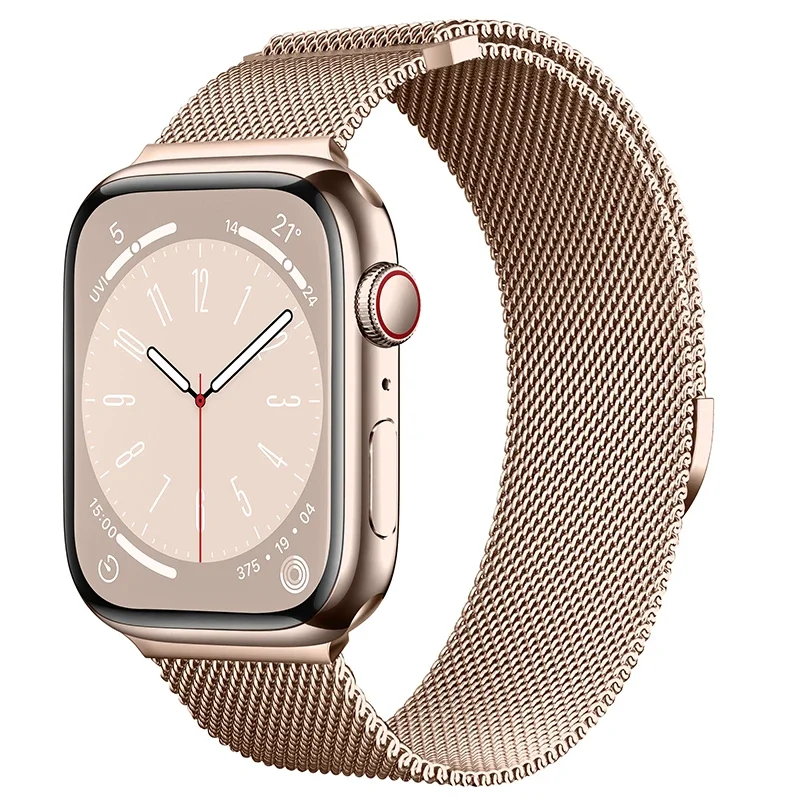 Apple Watch Series 7 41mm Reim Milanese Loop, Rosegull