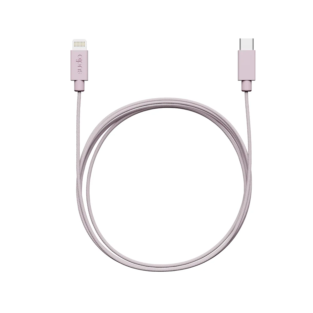 Sudio C1 Ladekabel USB-C til Lightning 1.8 m, Rosa Sudio C1 Ladekabel USB-C til Lightning 1.8 m, Rosa
