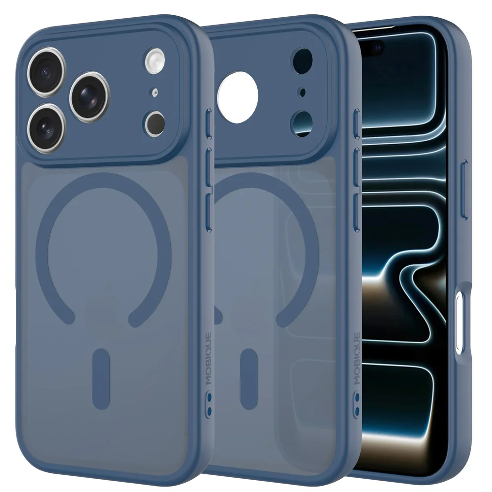 Mobique iPhone 17 Pro Max Hybrid-deksel Magnetisk, Dark Blue