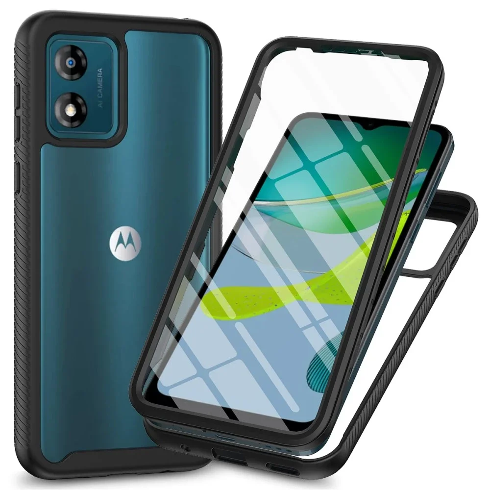 Motorola Moto E13 Deksel Full Protection, Svart Motorola Moto E13 Deksel Full Protection, Svart