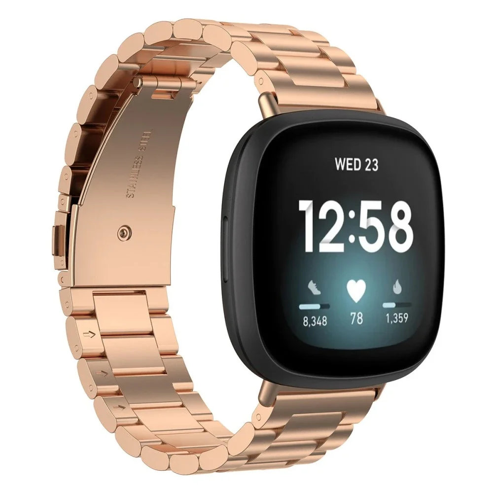 Fitbit Sense 2 Elegant lenkereim i metall, Rosegull Fitbit Sense 2 Elegant lenkereim i metall, Rosegull